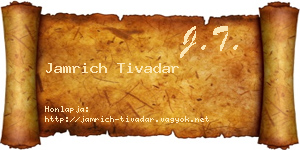 Jamrich Tivadar névjegykártya